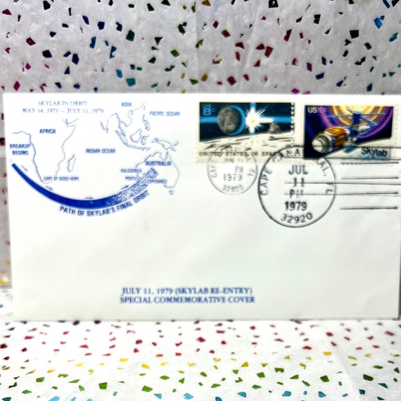 US POSTAL ERROR " Last Day" Commemorative Skylab Re-Entry - Picture 5 of 9